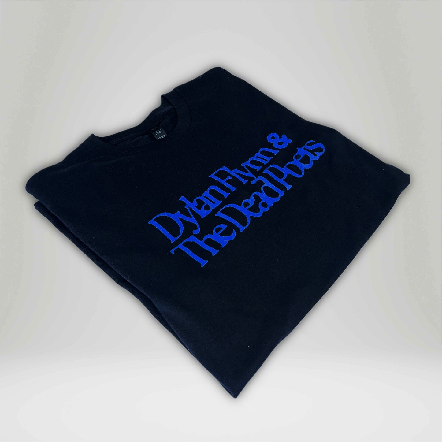 Black T-Shirt with Blue Dylan Flynn & The Dead Poets logo