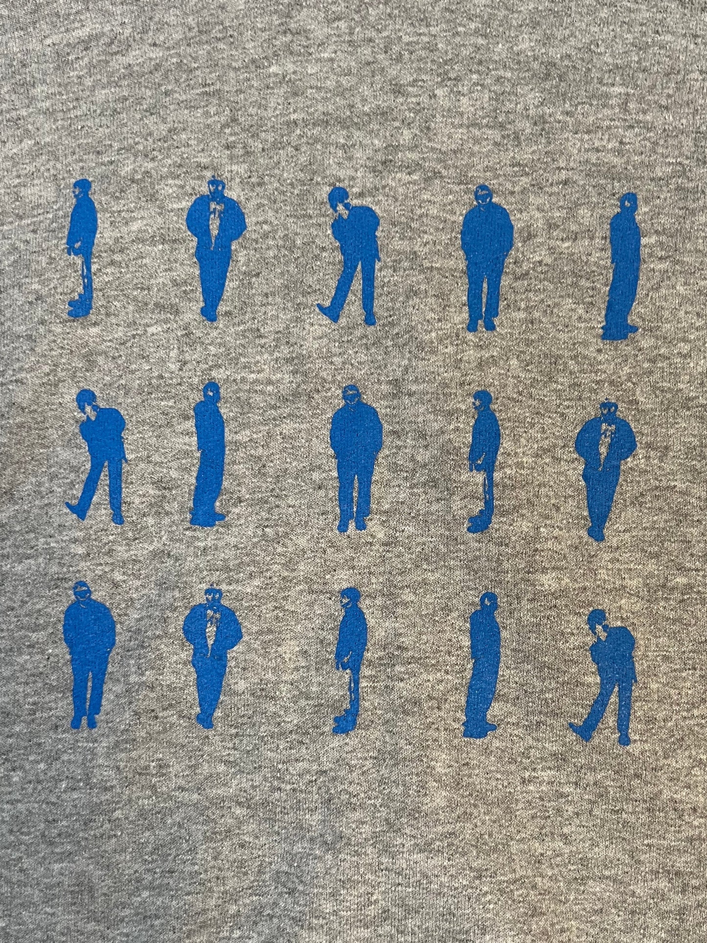 Grey Hoodie with Blue Design